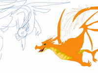 Orange (looks like charzard so idk) Orange (looks like charzard so idk)