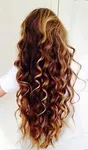 long curly brown