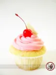 vanilla Cupcake with cherry on top vanilla Cupcake with cherry on top
