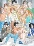 The Heroe of Olympus and Percy jackson series read the Lightning Thief