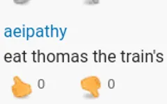How do I eat Thomas the train's caboose? How do I eat Thomas the train's caboose?