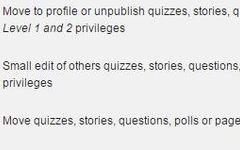 Which moderator levels should be available for users ? (gain using the reputation / privileges system) Which moderator levels should be available for users ? (gain using the reputation / privileges system)
