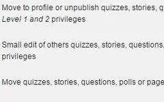 Which moderator levels should be available for users ? (gain using the reputation / privileges system) Which moderator levels should be available for users ? (gain using the reputation / privileges system)