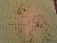 do you like this picture? It may be blurry. Its supossed to be fluttershy and rainbow dash. do you like this picture? It may be blurry. Its supossed to be fluttershy and rainbow dash.
