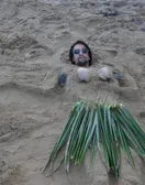 Lin is one with nature.......literally. .......also armpit hairs