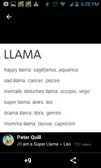 I'm a momma llama? O.o