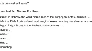 So like I can name my child SATEN now?