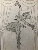 Colored this in theatre class, all pencil