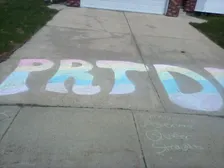 uwu I gayed up my driveway. And the chalk has sparkles btw