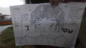 Just finished this in art- i'm about to go to my next class so i wanted to post it now