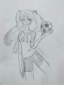 I screwed up on her hand, but here