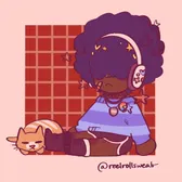 me if i let my hair out (RIP my ginger old af cat :()