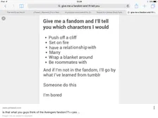 Please do, I'm really bored rn :3