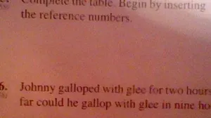what if johnny cannot gallop with glee because he is crippled and depressed