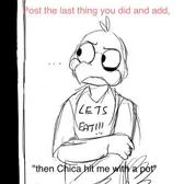 Posted this then Chica hit me with a pot.