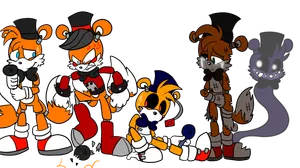 grabs tails doll (golden freddy)