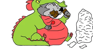 Just filling my tummy with treats! :3