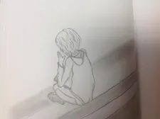 I drew a girl while at gym XD
