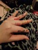 Eyeliner and lipstick