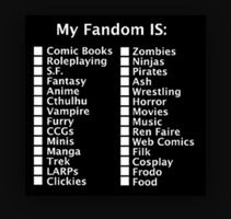 My fandom is... My fandom is...