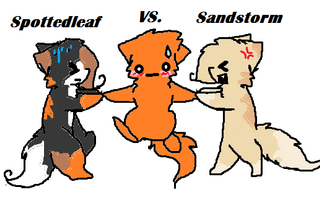 Do you think Firestar should be with Sandstorm or Spottedleaf? Do you think Firestar should be with Sandstorm or Spottedleaf?