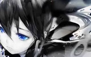 what color is black rock shooter's hair? what color is black rock shooter's hair?