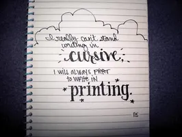 Cursive, Print, or Text? Cursive, Print, or Text?