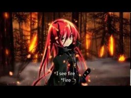 Nightcore~ I see fire, female version + Lyrics Nightcore~ I see fire, female version + Lyrics