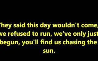 Chasing the sun the wanted lyrics Chasing the sun the wanted lyrics