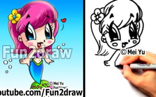 Fun2draw - How to Draw People - Chibi Mermaid Fun2draw - How to Draw People - Chibi Mermaid