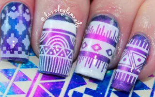 Aztec Galaxy Nail Art Tutorial Aztec Galaxy Nail Art Tutorial