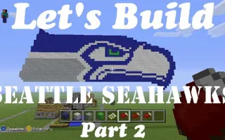 Minecraft Let's Build Logos: Seattle Seahawks | Part 2 | Tutorial Minecraft Let's Build Logos: Seattle Seahawks | Part 2 | Tutorial