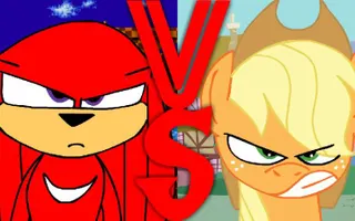 Knuckles VS Applejack Knuckles VS Applejack