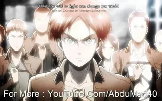 (Lyrics) - Attack On Titan - Theme Song - Crimson Bow and Arrow - Guren Ni Yumiya - (HD)
