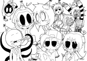 Chibi Creepypasta Party! :3 by shannonxnaruto on DeviantArt