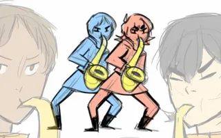 Two Total Strangers Have a Saxophone Battle at the Garrison Two Total Strangers Have a Saxophone Battle at the Garrison