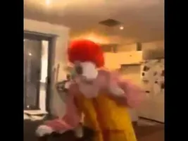 Ronald McDonald gets mad! Punches child in face Ronald McDonald gets mad! Punches child in face