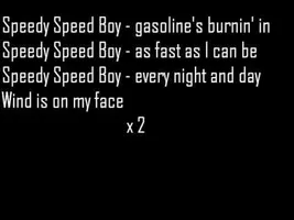 initial d- speedy speed boy lyrics