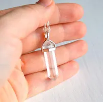 Clear quartz point necklace Pendant necklace by DreamsOfCharlotte Clear quartz point necklace Pendant necklace by DreamsOfCharlotte