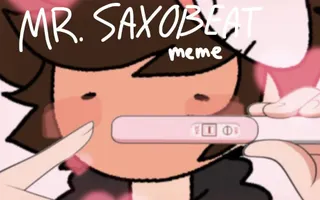Mr. Saxobeat meme but it’s Sandy being a huge simp