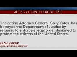 President Trump fires acting Attorney General Sally Yates after defying executive order President Trump fires acting Attorney General Sally Yates after defying executive order