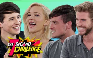 7 SECOND CHALLENGE with Jennifer Lawrence Josh Hutcherson and Liam Hemsworth 7 SECOND CHALLENGE with Jennifer Lawrence Josh Hutcherson and Liam Hemsworth
