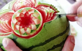 Watermelon skin carving Watermelon skin carving