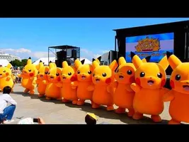 Pikachu event 2015 -- line dance Pikachu event 2015 -- line dance