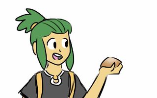 Hau Gives Gladion a Malasada Hau Gives Gladion a Malasada