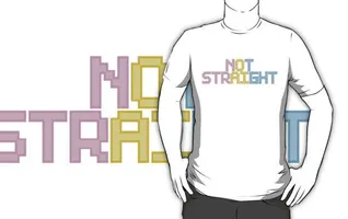 Not Straight Tee - Pansexual Colors | Unisex T-Shirt Not Straight Tee - Pansexual Colors | Unisex T-Shirt