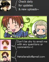 Songs~ - HetaliaRadio/Forever/ Does not own any audio, lyrics, pictures, & what not! Owned by Hidekaz Himaruya & Studio Deen. Songs~ - HetaliaRadio/Forever/ Does not own any audio, lyrics, pictures, & what not! Owned by Hidekaz Himaruya & Studio Deen.