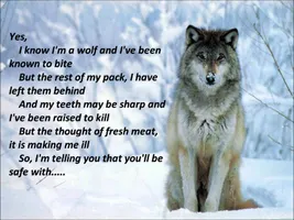 "I know I'm a Wolf" Lyrics "I know I'm a Wolf" Lyrics