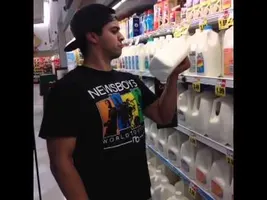 I'm never buying milk here again I'm never buying milk here again