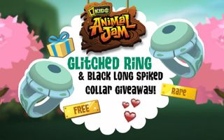 Animal Jam: First Glitched Ring & Black Long Collar Giveaway! (2016 OPEN) Animal Jam: First Glitched Ring & Black Long Collar Giveaway! (2016 OPEN)